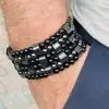 Kralen armband set a 6 armbanden van Hematiet en Black Onyx