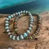 Kralen armband Beach /Forest van Heishi kralen 8mm en Hematiet 8mm