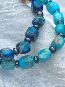 musthave bracelets heishi kralen den bosch foto blauw/turquoise