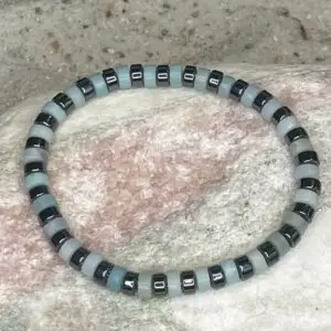 Armbanden platte Heishi kralen 6mm licht blauw