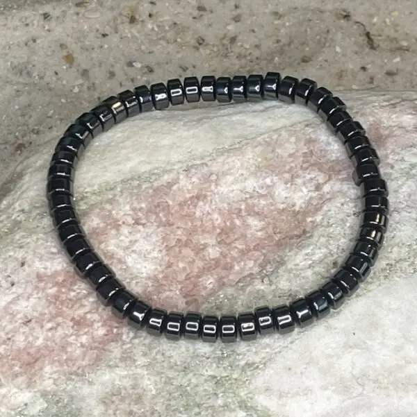 Armband 6mm hematiet