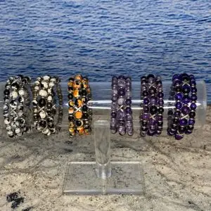 Armbanden set a 3 Cross/JaXX Sensation 6 en 8 mm met Edelstaal in 15 kleuren