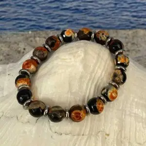 Armbanden JaXX Sensation oranje 10 mm met Edelstaal