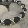 Armband Cross Original 8mm Black Onyx mat uitgevoerd met edelstaal