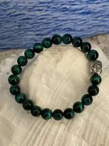 Armband Buddha 8mm Aaaaa kwaliteit tijgeroog groen