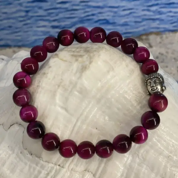 Armband Buddha 8mm Aaaaa kwaliteit tijgeroog rood