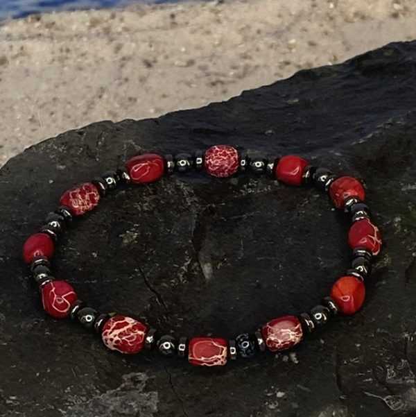 Armband Beads of Happiness exclusief rood 6 mm