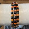 Armband Jackson met Heishi kralen Oranje 4 en 6mm en Hematiet