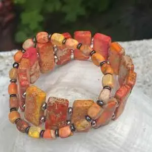 Armbandset Dress to Impress met the Beads of Happiness oranje