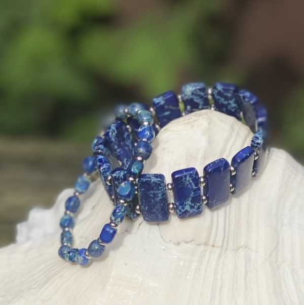 Armbandset Dress to Impress met the Beads of Happiness donker Blauw