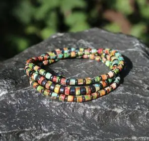 Armbandenset Multicolor platte schijfjes met hematiet 4 en 6mm