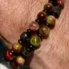 Armbandset Wangyal Tibetaans Tijgeroog Multicolor met Ebbenhout 8mm